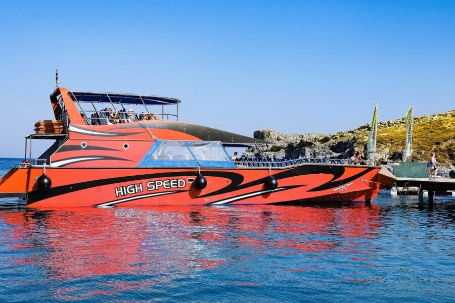 Kiotari, Lardos, Pefkos, & Lindos: Speedboat to Symi Island - The high-speed ride across the Dodecanese