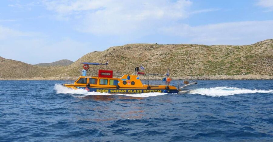 Kos Town: Glass-Bottom Boat Cruise with Swimming Stops - What the glass-bottom viewing is really like