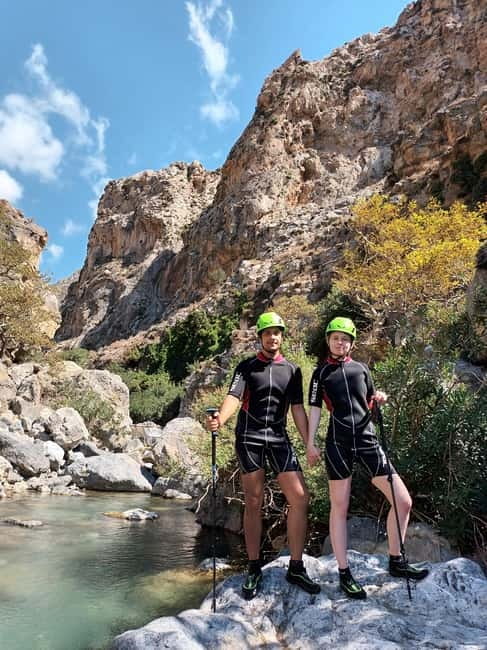 Kourtaliotiko Gorge: Guided River Adventure Trek with Lunch - The first swim to the great waterfall