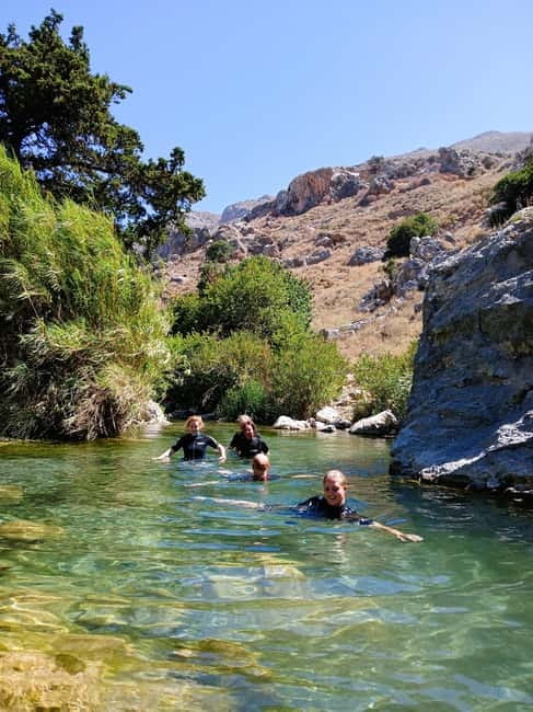 Kourtaliotiko Gorge: Guided River Adventure Trek with Lunch - Walking the riverbed beyond the waterfall