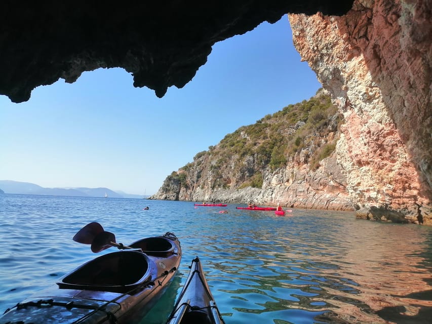 Lefkada: Blue Cave Kayak Tour with a Taste of Greece - What to bring for four hours outside
