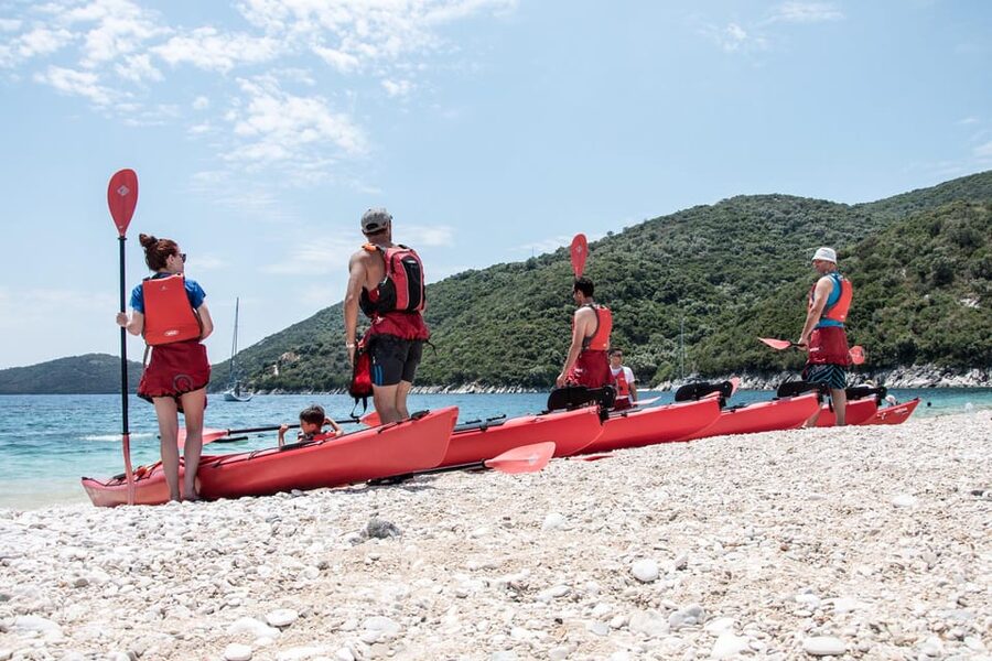 Lefkada: Blue Cave Kayak Tour with a Taste of Greece - Inside Lefkada’s Blue Cave
