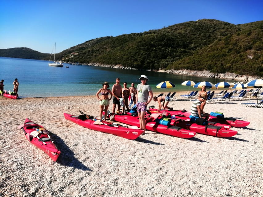 Lefkada: Blue Cave Kayak Tour with a Taste of Greece - The return paddle to Mikros Gialos