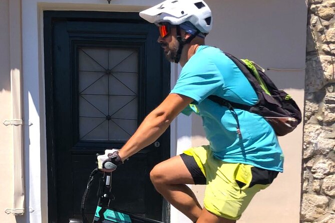 Lefkada: Mountain Gems Electric Fat Bicycle Tour & Tasting - Egklouvi: a cool break after the first climb