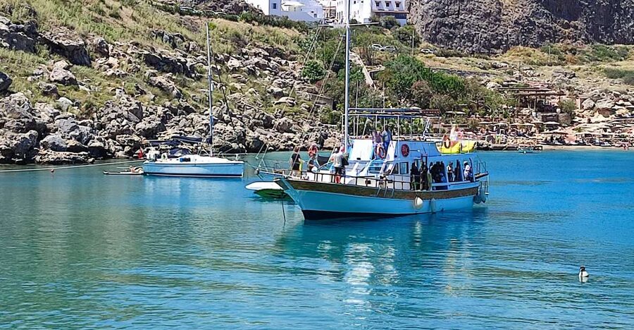 Lindos: Rhodes South-East Coast Cruise with Swim Stops - Stop three, Kamares Pirate Caves