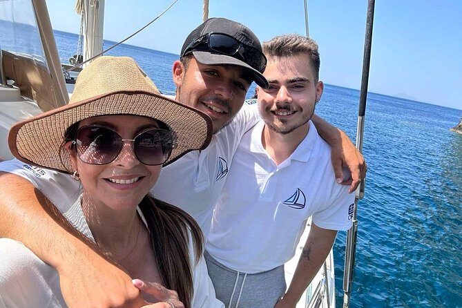 Luxury Santorini Sunset Cruise: Dinner, BBQ, Open Bar, Transfers - Leaving Vlychada Port in Southern Santorini