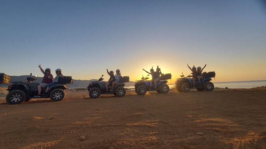Malia: Off-Road Quad Safari Evening Tour with Dinner - Starting uphill at Prophet Elias chapel
