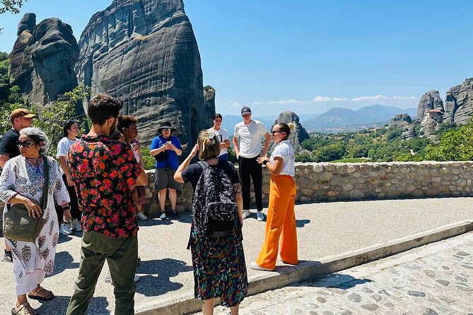 Meteora: Panoramic Morning Small Group Tour with Local Guide - Rousanou, Holy Trinity, and St. Stephen from the road