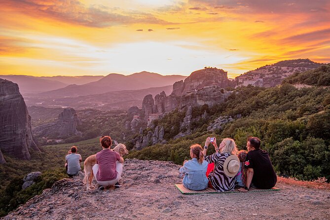 Meteora Sunset with Monastery & Hermit Caves Tour in Small Group - Seeing the famous monasteries from the road