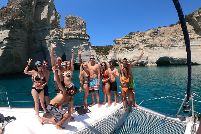 Milos caves snorkelling Catamaran Cruise in a small group - Sykia Cave brings the first big wow