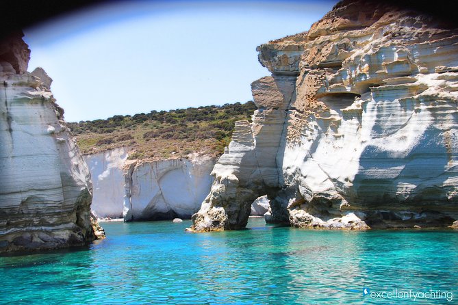 Milos Sailing Tour with snorkeling and lunch - Kleftiko by snorkel gear and rib boat