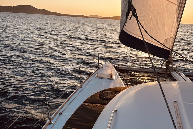 Morning and Sunset Cruise with Meal and Transport Included - Sailing from Ornos with a small crew