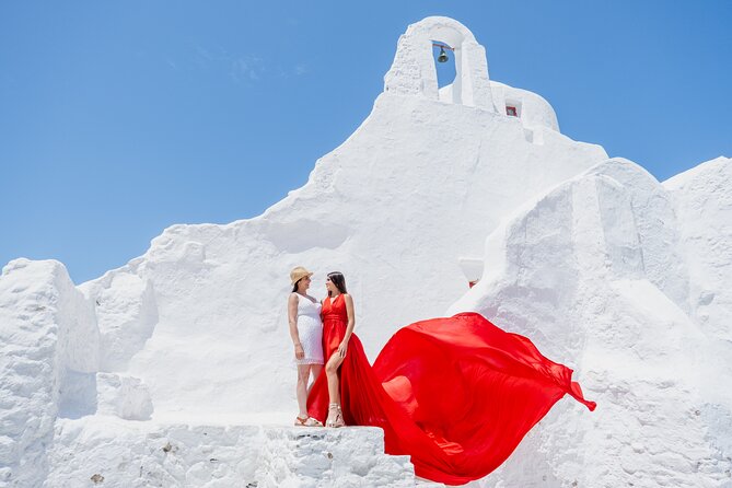 Mykonos Flying Dress Photoshoot - A Good Choice for Anniversaries, Birthdays, and Family Photos