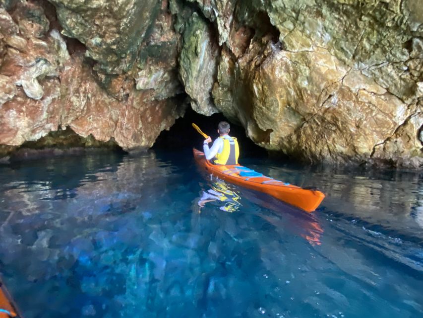 Naxos: Rhina Cave and Coastline Sea Kayaking Tour - Reaching Rhina Cave before the larger boats