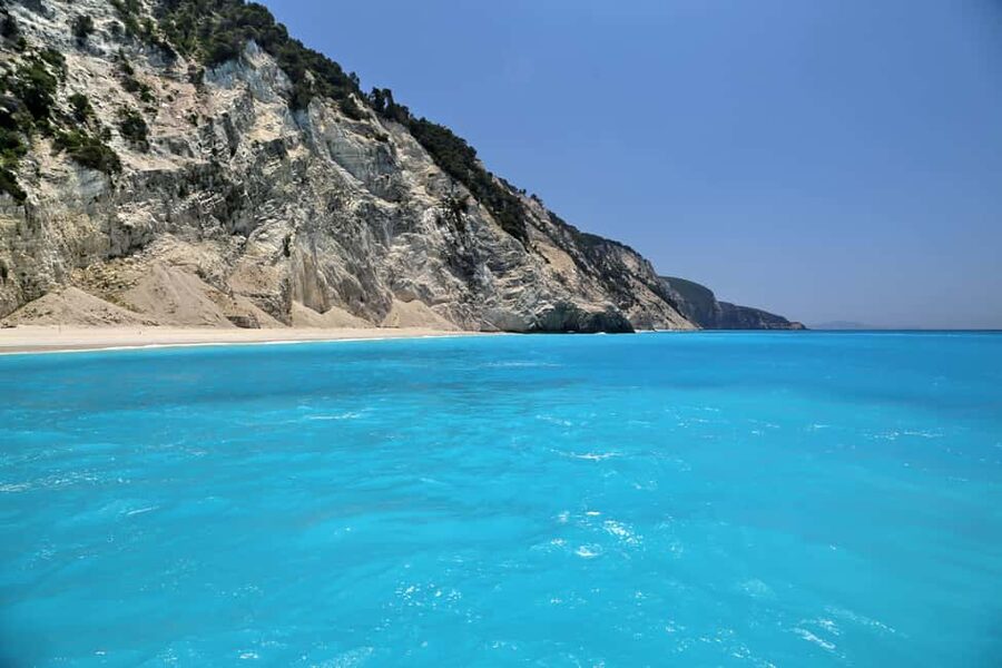 NYDRI: Cruise to Egremni, Porto Katsiki, Agiofili of Lefkada - Egremni Beach gives you the longest shore stop