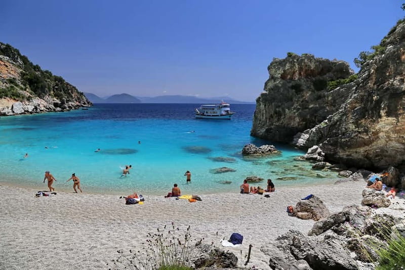 NYDRI: Cruise to Egremni, Porto Katsiki, Agiofili of Lefkada - Porto Katsiki is a boat swim, not a beach landing