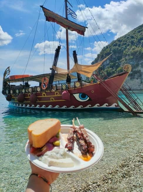 Nydri: Full-Day Wooden Boat Cruise with BBQ & Drinks - Leaving Nydri for Meganisi