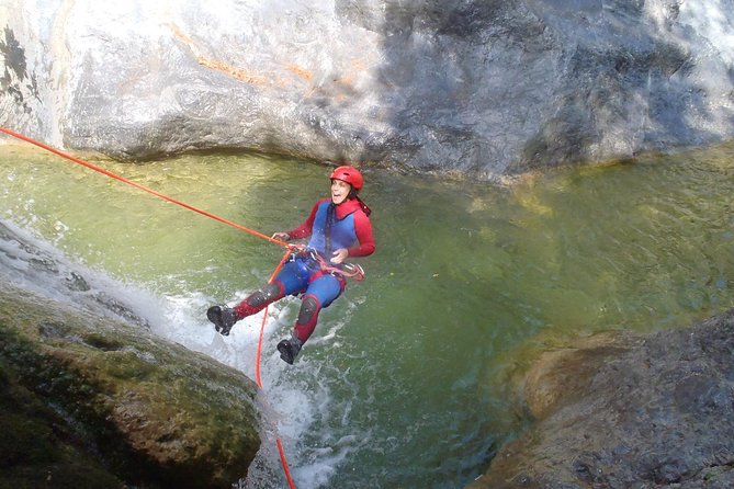 Olympus Canyoning Course - Entry to Intermediate - Learning to rappel before the descent
