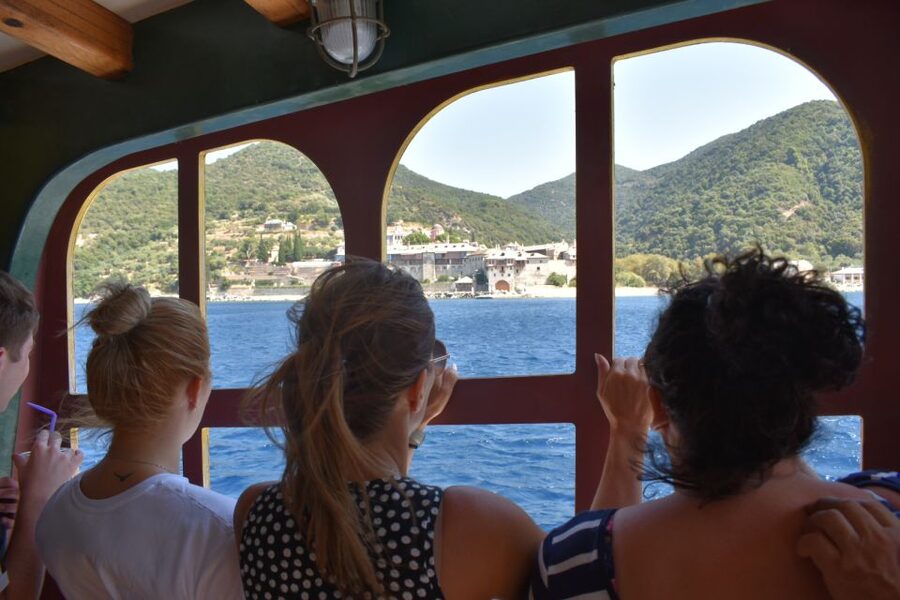 Ouranoupoli: Mount Athos Peninsula Sightseeing Cruise - The route along the west and southwest coast
