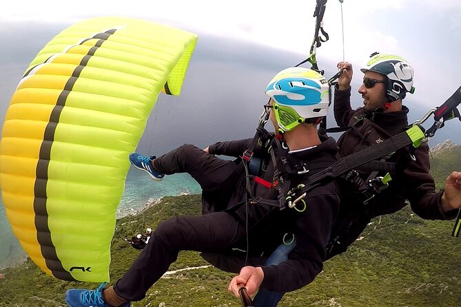 Paragliding Tandem Flight in Corfu - Taking off above Corfu’s west coast