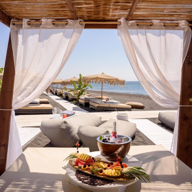 Perivolos Beach: Sun-Bed Experience FortyOne Bar Restaurant - Food, cocktails, and package choices