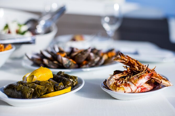 Private Beautiful Day or Romantic Sunset Cruise with Meal and Drinks - A Greek BBQ served on the catamaran