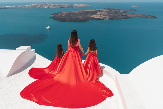 Private Flying Dress Photoshoot in Santorini - Is the $784.42 group price good value?