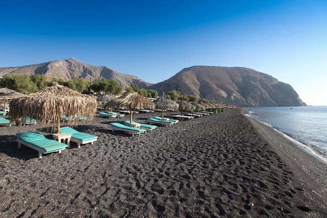 Private Shore Excursion: Best of Santorini Customized Tour - Red Beach and Perissa show Santorini’s volcanic side