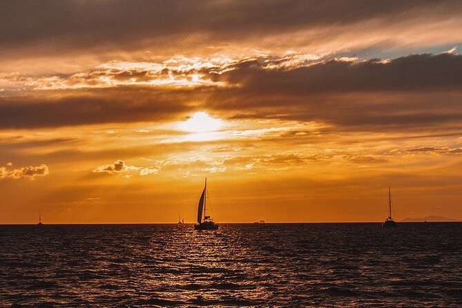 Private Sunset Cruise with Full Greek Dinner - Sailing from Vlyhada Marina on Santorini’s south coast