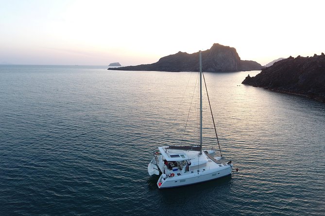 Private Sunset Cruise with Full Greek Dinner - The volcano and hot springs at Palia Kammeni