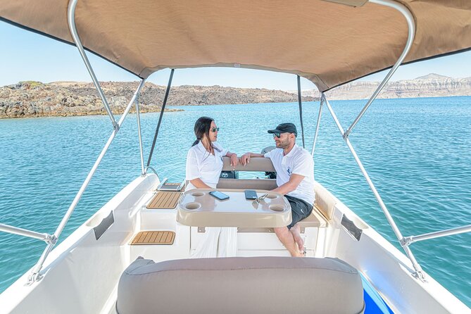 Rent a Boat in Santorini with Free License - How much value you get for $302.34
