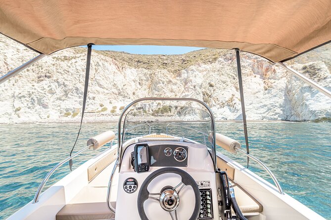Rent a Boat in Santorini with Free License - What the boat includes for a five-hour outing