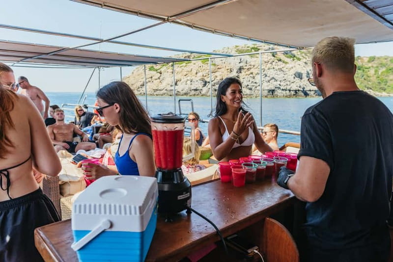 Rhodes: Anthony Quinn, Ladiko and Caves All-Inclusive Cruise - Boarding Aphrodite at Faliraki port