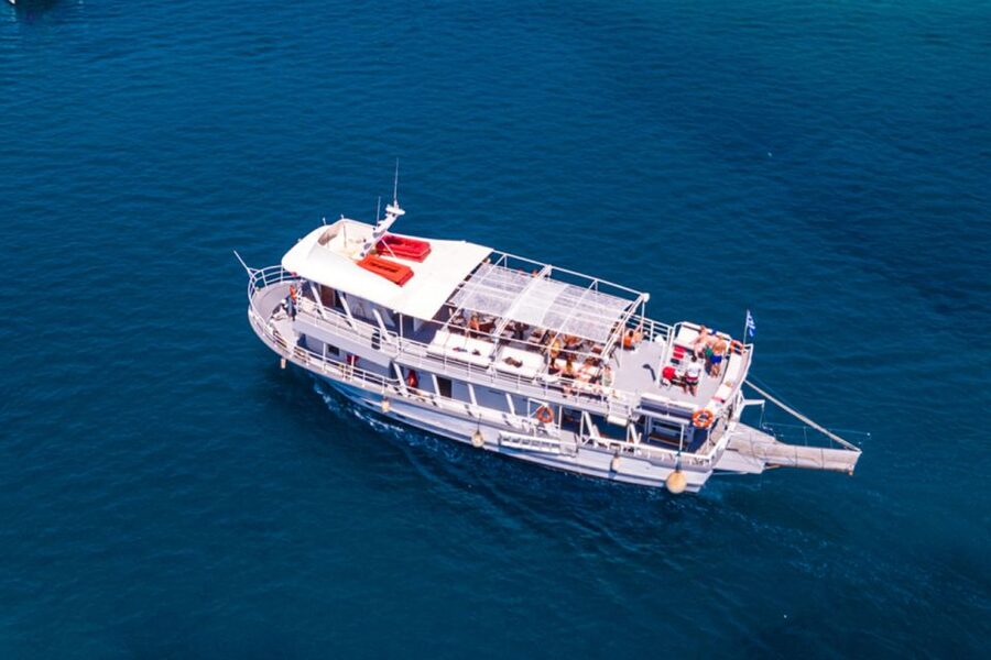 Rhodes: Bay to Bay Swim Cruise with Greek Buffet and Wine - What the six-hour schedule feels like