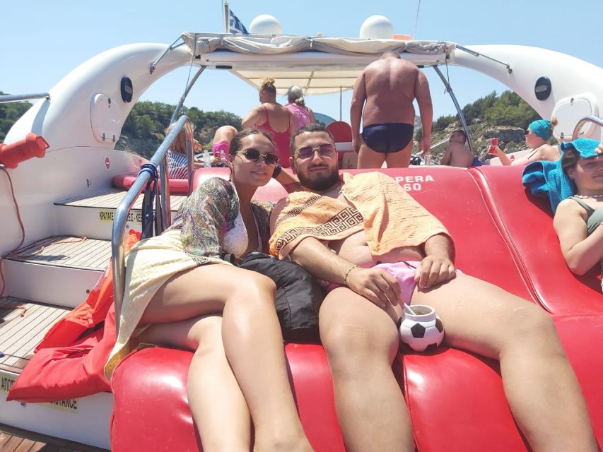 Rhodes: Beach Cruise with Swimming, Meal, & Unlimited Drinks - Kallithea Springs for a final swim