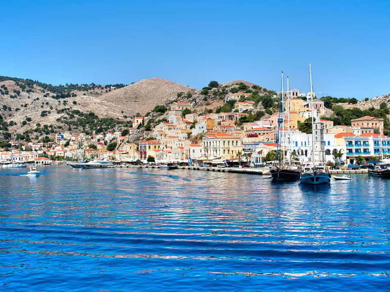 Rhodes: Boat trip to Symi island with swimming at St. George - The morning departure from Rhodes