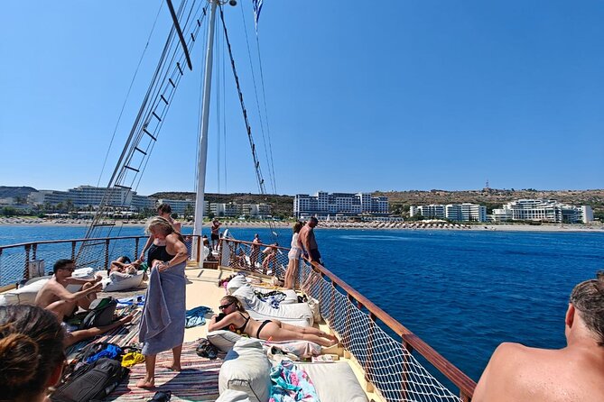 Rhodes Cruise - Fun in the Sun - A Greek meal served on board