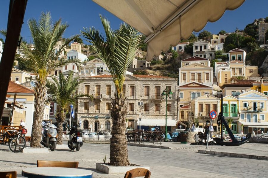 Rhodes: Day Trip to Symi Island by Fast Boat - First impressions of Gialos, Symi’s natural harbor