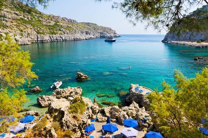 Rhodes Easy & Lazy Private Tour - Faliraki, a wide beach with a lively side