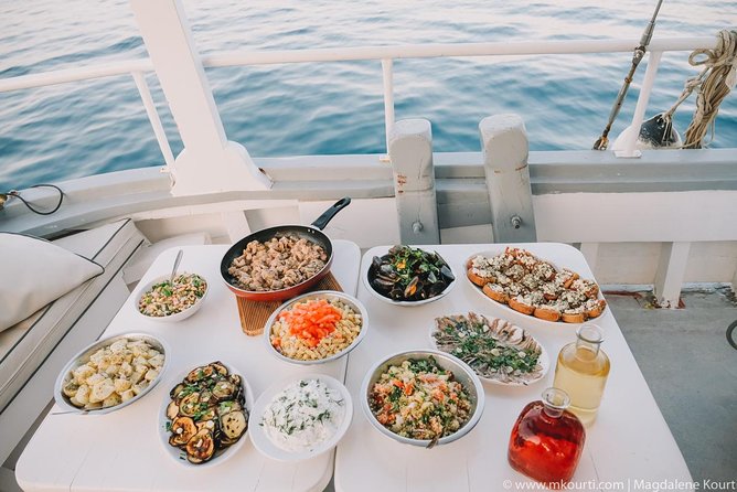 Rhodes Exclusive Swim Cruise Cocktail Open bar & Gourmet Buffet - Six hours from Mandraki Harbour to Rhodes’ best bays