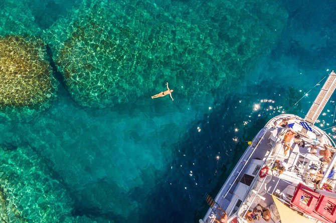 Rhodes Exclusive Swim Cruise Cocktail Open bar & Gourmet Buffet - Anthony Quinn Bay and the best snorkeling