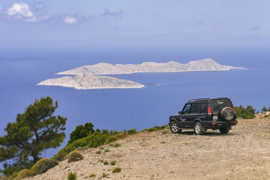 Rhodes: Full–Day 4WD Northern Safari Tour - Lunch beneath the trees in Kritinia