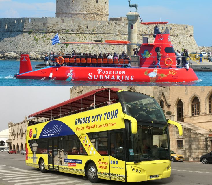 Rhodes: Hop-on Hop-off Bus and Submarine Tour - What each Rhodes bus stop adds