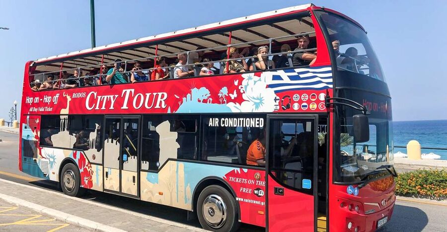 Rhodes: Hop-On Hop-Off Sightseeing Bus Tour - Seeing modern Rhodes from Elli Beach to Nea Agora