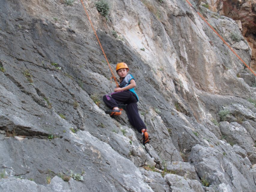 Rhodes: Ladiko Bay Rock Climbing and Rappelling Experience - Rappelling 35 meters beside the cave