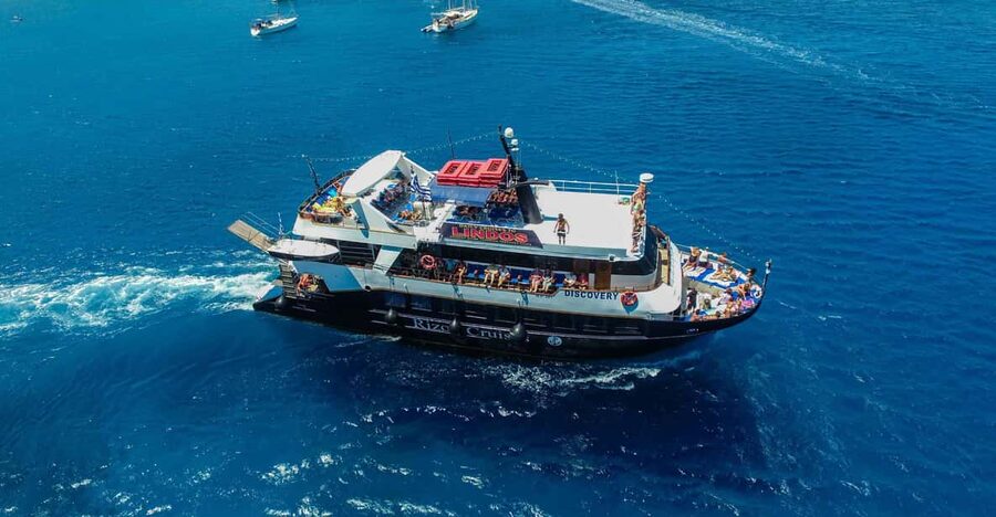 Rhodes: Lindos Cruise with 2 Swim Stops - Who will get the most from the $47 price