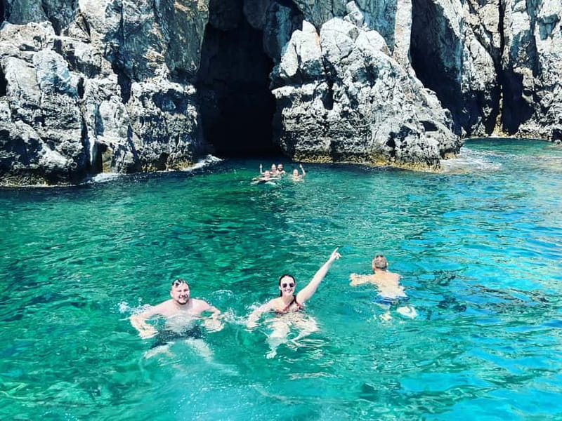 Rhodes: RIB Cruise with Drinks and 4 Swim Stops - Swimming, snorkeling, and safety equipment