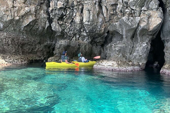 Rhodes Sea Kayaking Adventure small groups incl.Transfer & snack - Agathi Beach, Saint Agatha’s Chapel, and distant Lindos