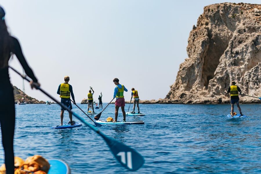 Rhodes: Stand-Up Paddleboard and Snorkeling Tour - Paddling beside the cliff-lined east coast