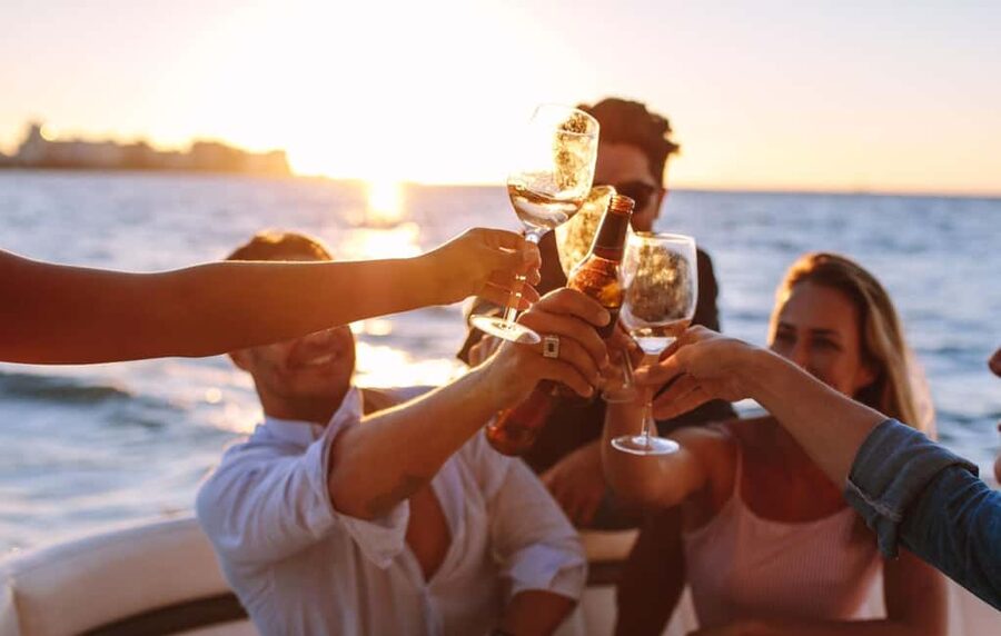 Rhodes: Sunset Cruise w/ Gourmet Buffet, Drinks & Live Music - Meeting the Romantika at Mandraki Port